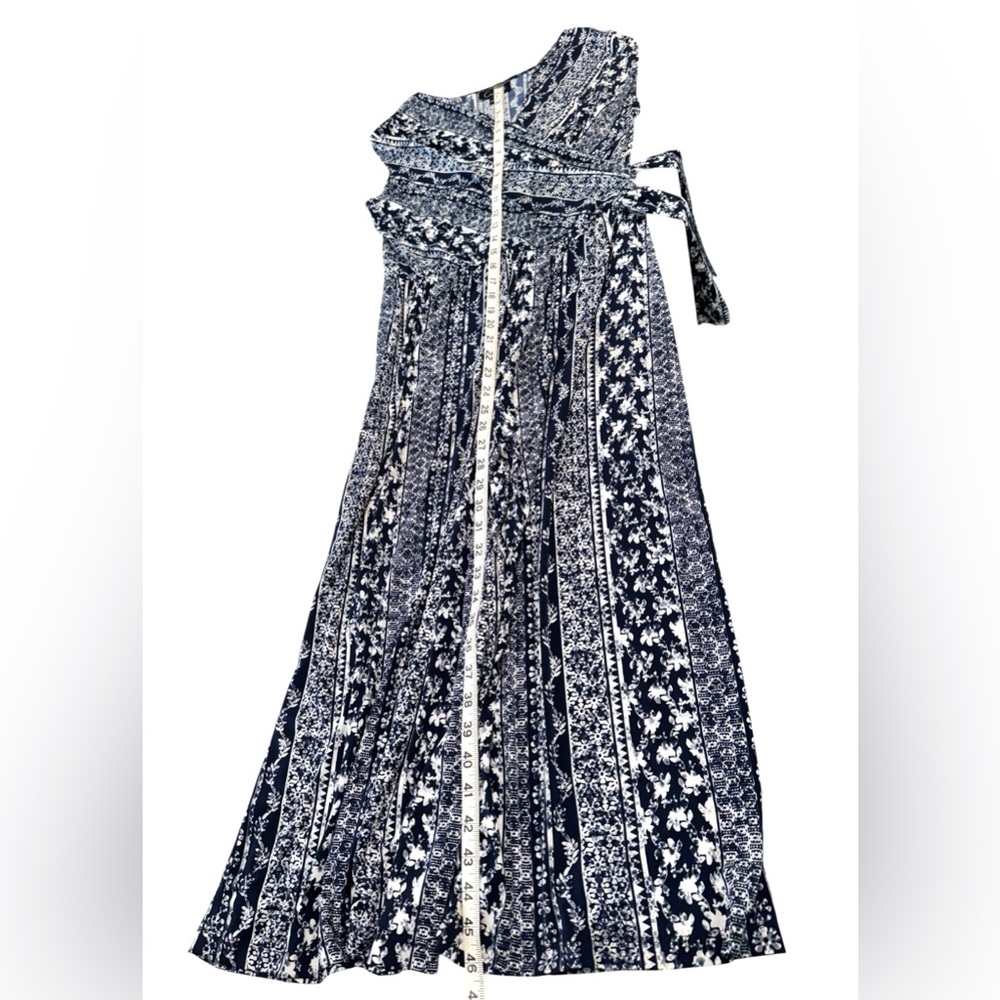 Connected Apparel Navy Maize Patterned Jumpsuit S… - image 6